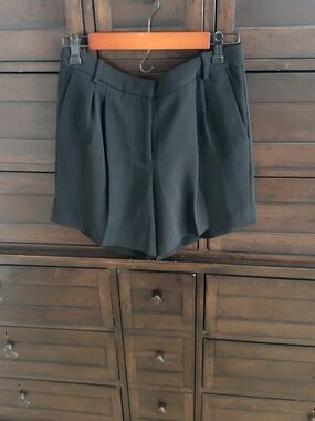 J. Crew Black Pleated Women's Bermuda Shorts